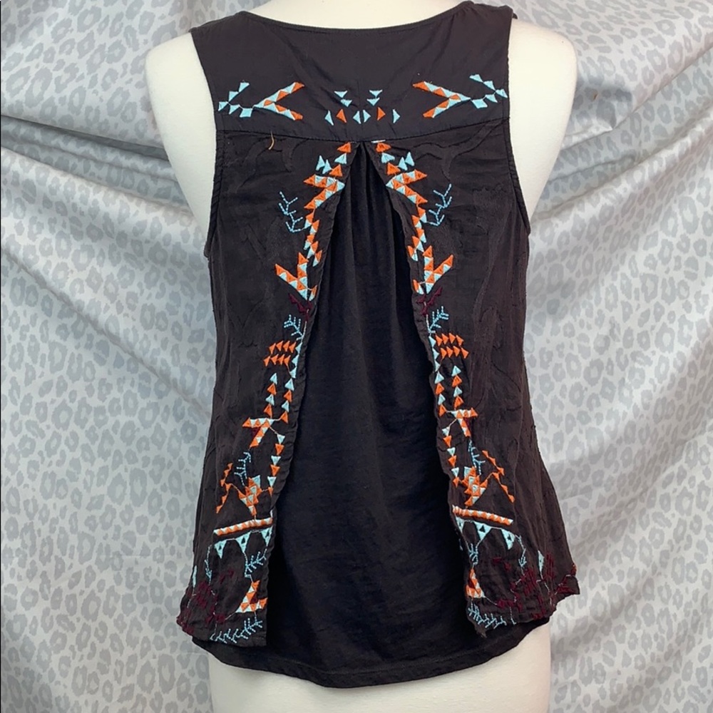 Anthro Akemi+Kin Rigmarole Embroidered Tassel Top - Picture 8 of 11